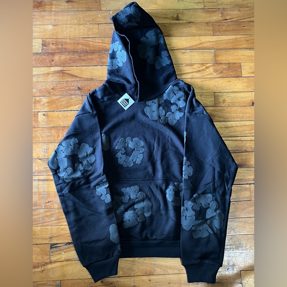 Denim Tears Black Monochrome Hoodie